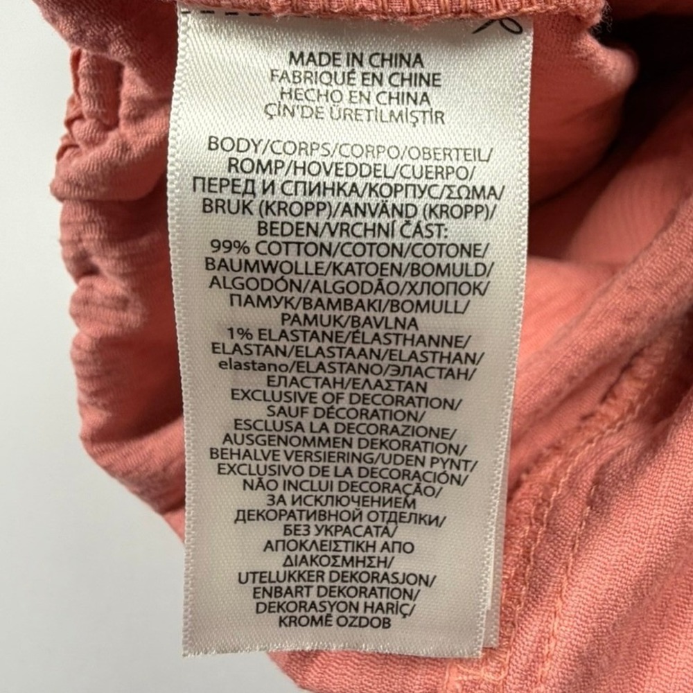Polo Ralph Lauren Corduroy Shorts Girls 8 Salmon Pink Paperbag Waist Belted NWT - Picture 4 of 6